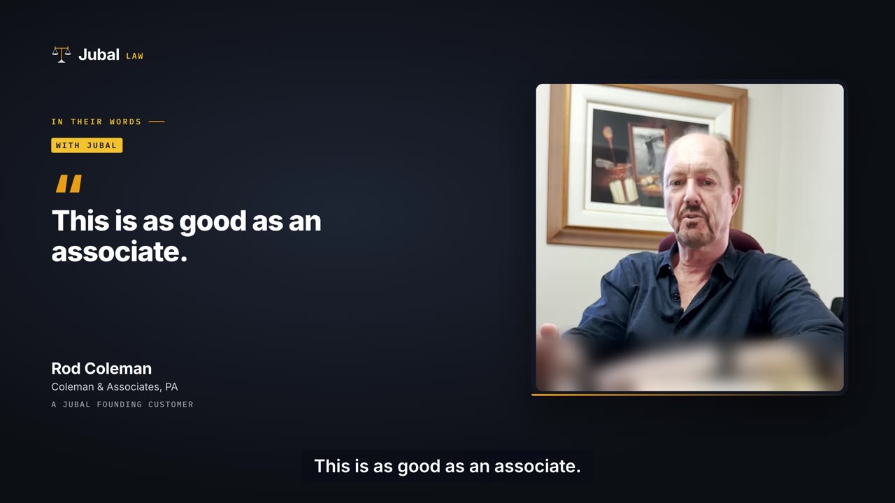 Rod Coleman of Coleman & Associates, PA, speaking in his office
